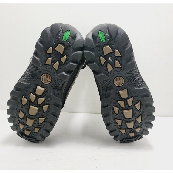 Timberland Boys Premium Leather Boots Mid Waterproof-Color Brown On Black-Size 1 - Picture 7 of 8